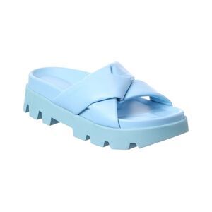 Ferragamo Air Lug Leather Sandal, Blue